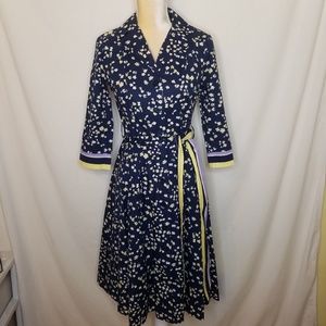 Boden floral navy 4 R dress Stunning